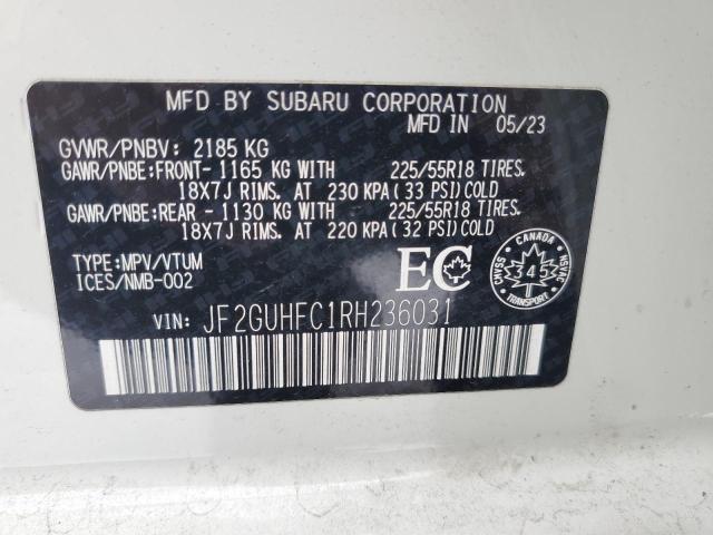 2024 SUBARU CROSSTREK - JF2GUHFC1RH236031
