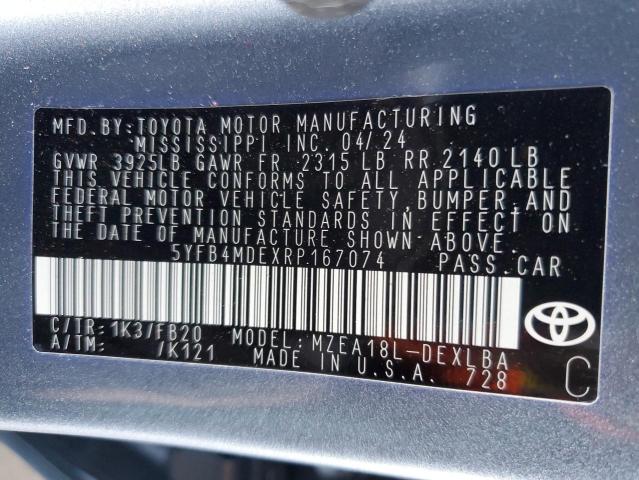 2024 TOYOTA COROLLA LE - 5YFB4MDEXRP167074
