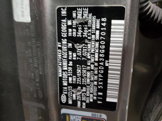 2016 KIA SORENTO LX 5XYPGDA38GG070148