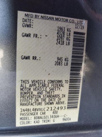 2020 NISSAN ALTIMA S - 1N4BL4BVXLC212493
