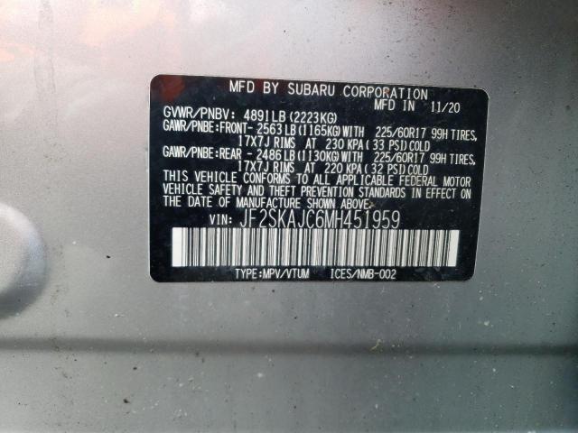 2021 SUBARU FORESTER P - JF2SKAJC6MH451959