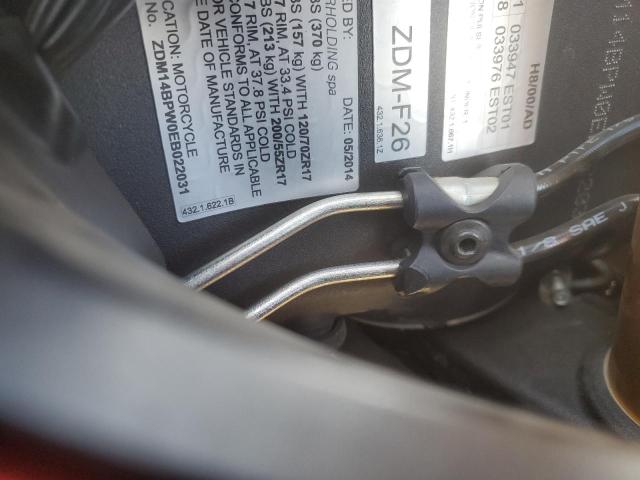 2014 DUCATI 1199 PANIG ZDM14BPW0EB022031