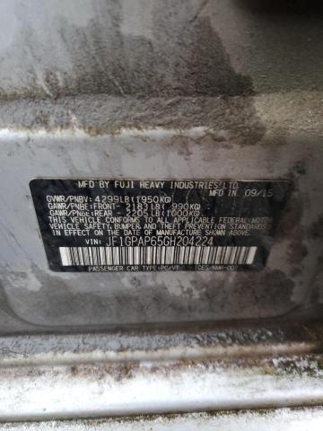 2016 SUBARU IMPREZA SP JF1GPAP65GH204224