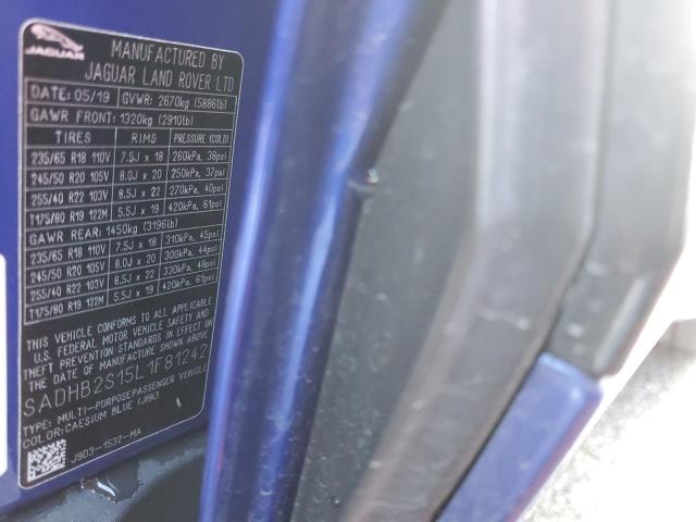 2020 JAGUAR I-PACE S SADHB2S15L1F81242