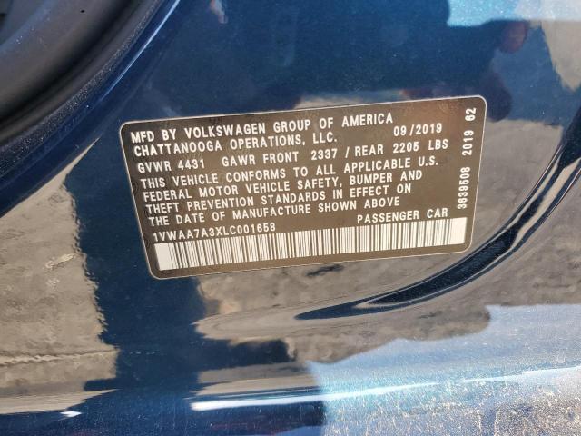 2020 VOLKSWAGEN PASSAT S - 1VWAA7A3XLC001658