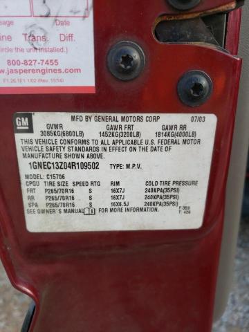 2004 CHEVROLET TAHOE C150 #3291355139