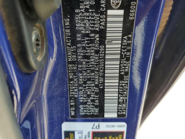 2016 TOYOTA CAMRY LE - 4T1BF1FK2GU510290