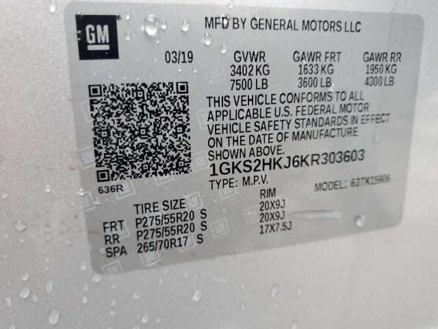 2019 GMC DENALI XL 1GKS2HKJ6KR303603