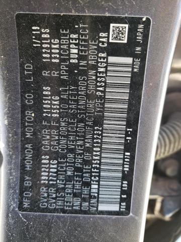 2019 HONDA CIVIC EX - JHMFC1F35KX013232