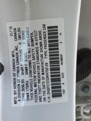 2019 HONDA CIVIC SI - 2HGFC1E53KH702129