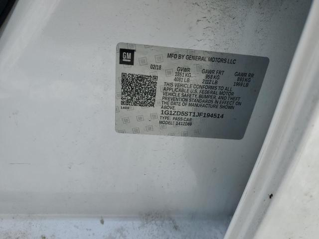 2018 CHEVROLET MALIBU LT 1G1ZD5ST1JF194514