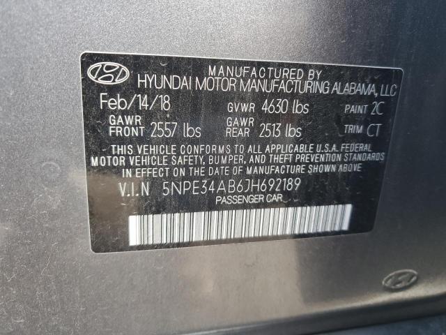 2018 HYUNDAI SONATA SPO - 5NPE34AB6JH692189