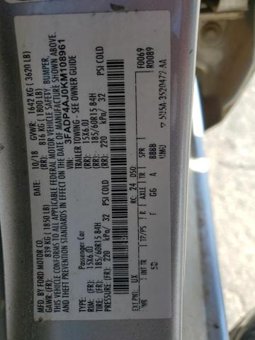2019 FORD FIESTA S - 3FADP4AJ0KM108961