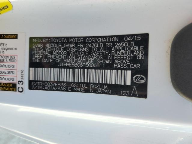 2015 LEXUS RC 350 JTHHE5BC6F5006811
