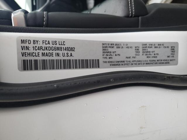 2021 JEEP GRAND CHER - 1C4RJKDG6M8149382