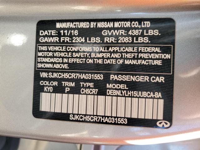 2017 INFINITI QX30 BASE - SJKCH5CR7HA031553