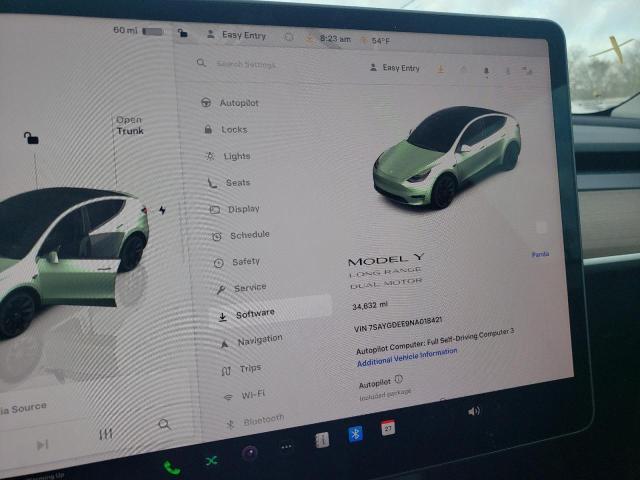 2022 TESLA MODEL Y - 7SAYGDEE9NA018421