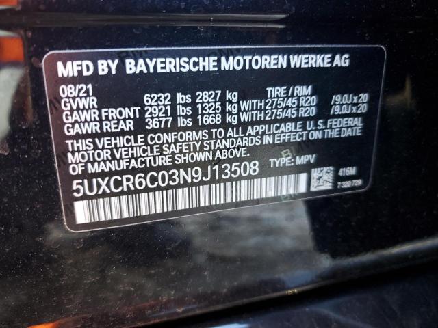2022 BMW X5 XDRIVE4 - 5UXCR6C03N9J13508