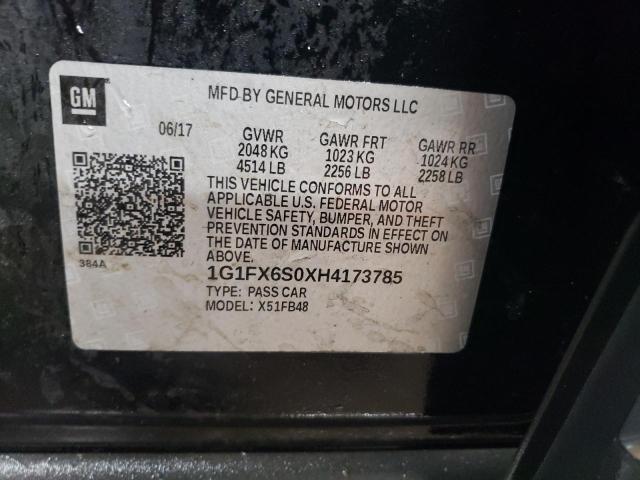 2017 CHEVROLET BOLT EV PR - 1G1FX6S0XH4173785