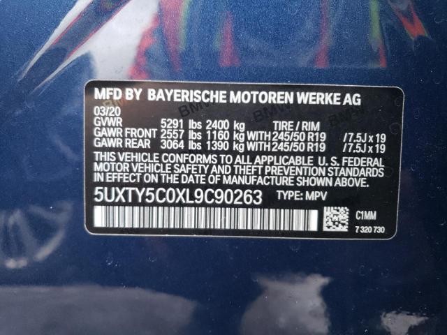 2020 BMW X3 XDRIVE3 - 5UXTY5C0XL9C90263