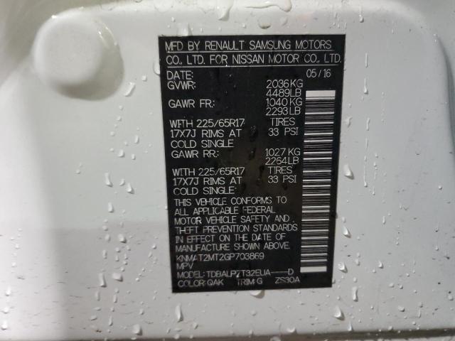 2016 NISSAN ROGUE S - KNMAT2MT2GP703869