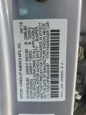 2018 HONDA ACCORD HYB - 1HGCV3F58JA003387