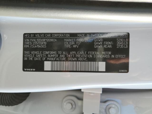 2023 VOLVO XC60 ULTIM YV4L12DV8P1209824