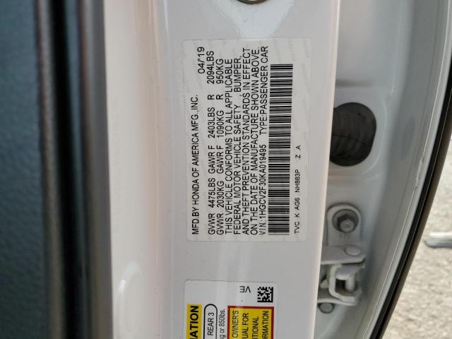 2019 HONDA ACCORD SPO - 1HGCV2F30KA019495