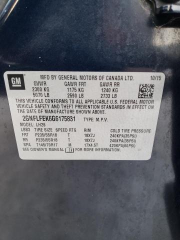 2016 CHEVROLET EQUINOX LT - 2GNFLFEK6G6175831