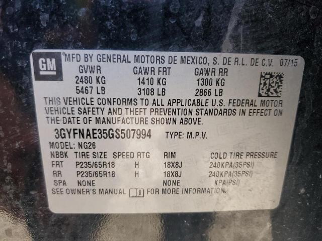 2016 CADILLAC SRX - 3GYFNAE35GS507994