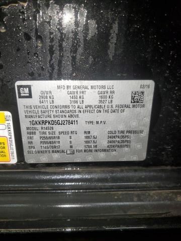 2016 GMC ACADIA SLE - 1GKKRPKD5GJ278411