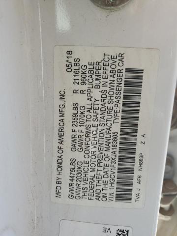 2018 HONDA ACCORD SPO - 1HGCV1F3XJA183605