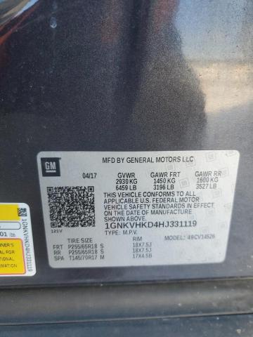2017 CHEVROLET TRAVERSE L - 1GNKVHKD4HJ331119
