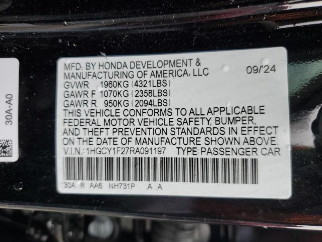 2024 HONDA ACCORD LX - 1HGCY1F27RA091197