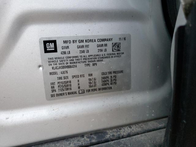2017 BUICK ENCORE PRE - KL4CJASBXHB064314
