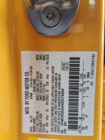 2022 FORD BRONCO SPO - 3FMCR9D9XNRD78698