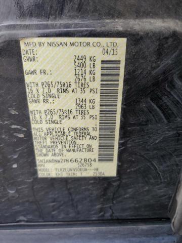 2015 NISSAN XTERRA X 5N1AN0NW2FN662804