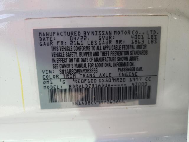 2022 NISSAN SENTRA SV - 3N1AB8CV9NY263866