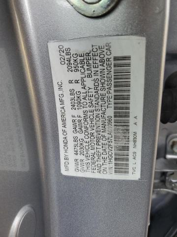 2020 HONDA ACCORD EXL - 1HGCV2F57LA010960