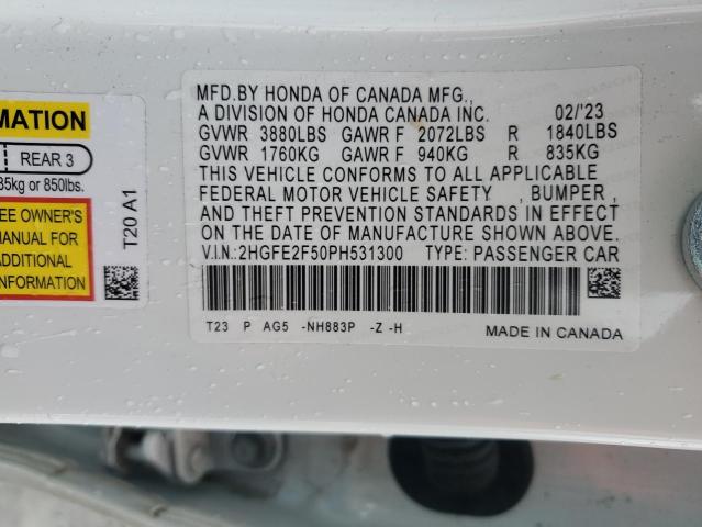 2023 HONDA CIVIC SPOR - 2HGFE2F50PH531300