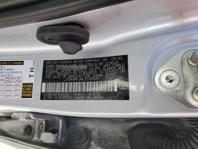 2020 TOYOTA PRIUS L - JTDKARFU4L3120925