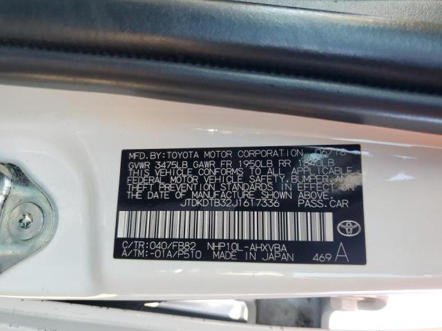 2018 TOYOTA PRIUS C JTDKDTB32J1617336