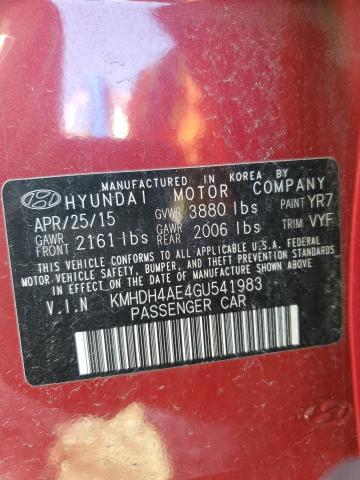 2016 HYUNDAI ELANTRA SE - KMHDH4AE4GU541983