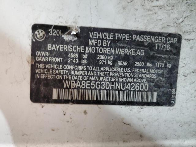 2017 BMW 320 WBA8E5G30HNU42600