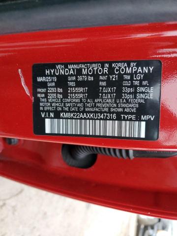 2019 HYUNDAI KONA SEL - KM8K22AAXKU347316
