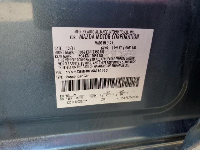 2012 MAZDA 6 I - 1YVHZ8BH8C5M19466