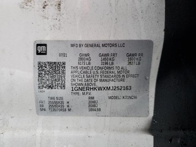2021 CHEVROLET TRAVERSE L - 1GNERHKWXMJ252163