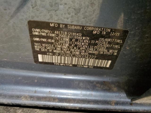 2024 SUBARU CROSSTREK - JF2GUADC2RH334222