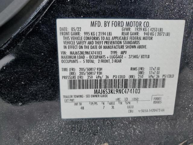 2022 FORD ECOSPORT T - MAJ6S3KL9NC474103