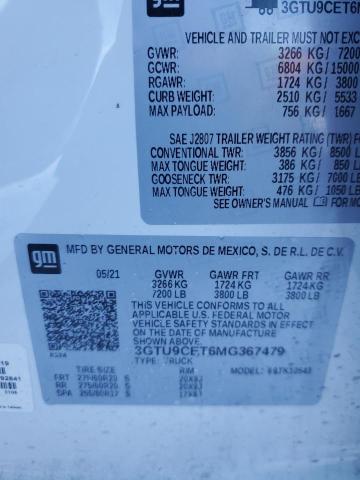 2021 GMC SIERRA K15 - 3GTU9CET6MG367479